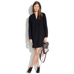 Madewell black large director shift dress…